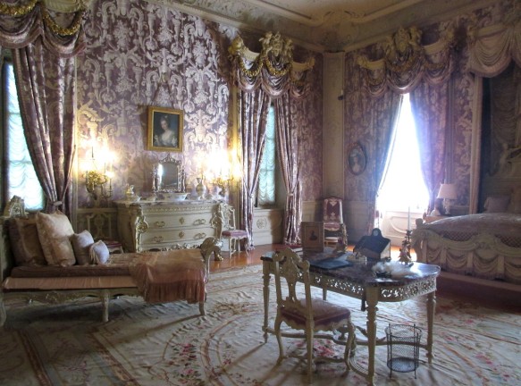 Bedroom in The Marble House mansion in Newport Rhode Island
