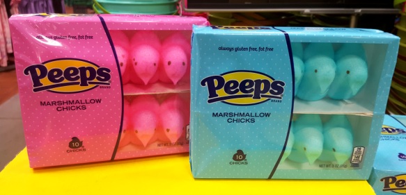 pink and blue Peeps